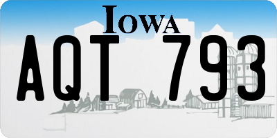 IA license plate AQT793