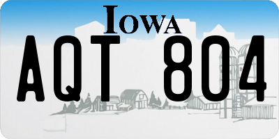 IA license plate AQT804