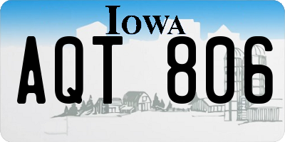 IA license plate AQT806