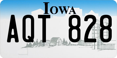 IA license plate AQT828