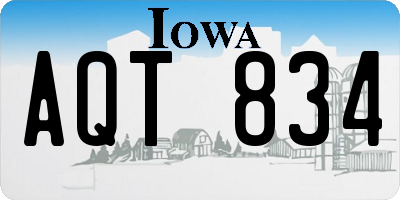 IA license plate AQT834
