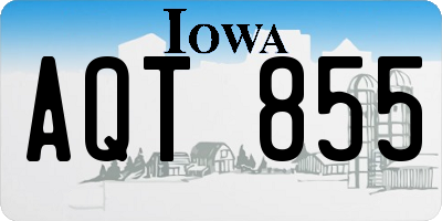 IA license plate AQT855
