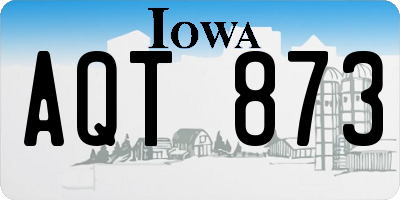 IA license plate AQT873