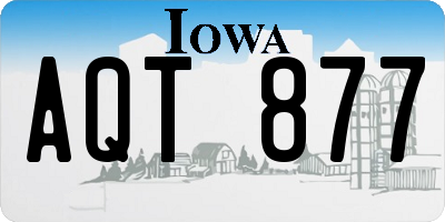 IA license plate AQT877
