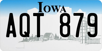 IA license plate AQT879