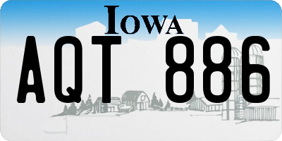 IA license plate AQT886