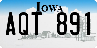 IA license plate AQT891