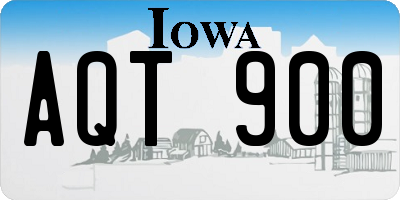IA license plate AQT900