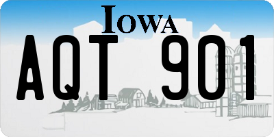 IA license plate AQT901