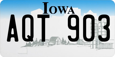 IA license plate AQT903