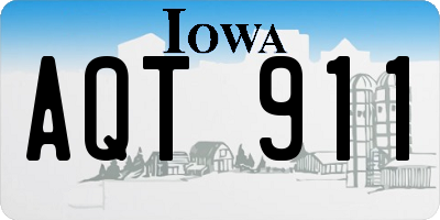 IA license plate AQT911