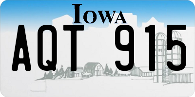 IA license plate AQT915