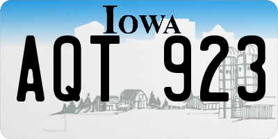 IA license plate AQT923