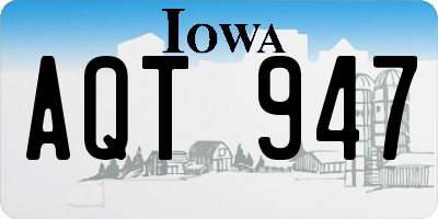 IA license plate AQT947