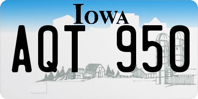 IA license plate AQT950