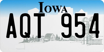 IA license plate AQT954