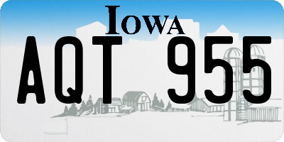 IA license plate AQT955