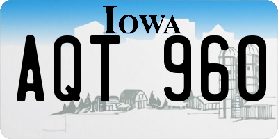 IA license plate AQT960