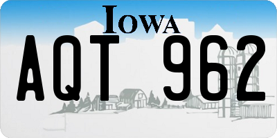 IA license plate AQT962