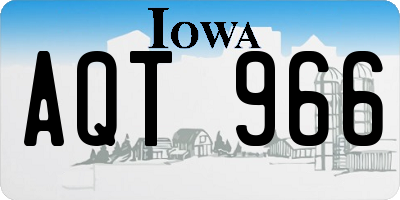 IA license plate AQT966