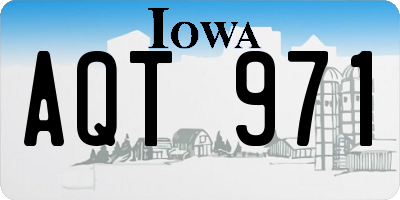 IA license plate AQT971