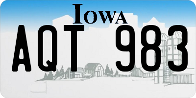 IA license plate AQT983