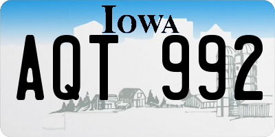 IA license plate AQT992