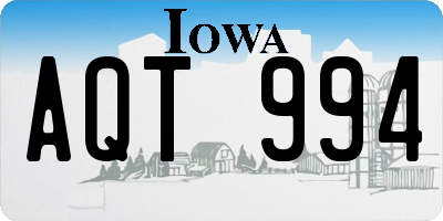 IA license plate AQT994