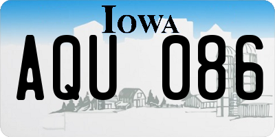 IA license plate AQU086