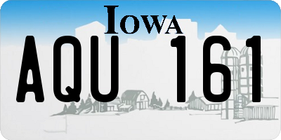 IA license plate AQU161