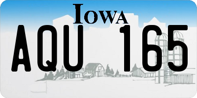 IA license plate AQU165