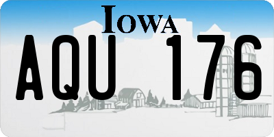 IA license plate AQU176