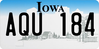 IA license plate AQU184