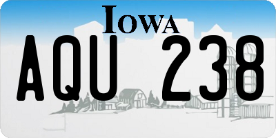 IA license plate AQU238