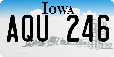 IA license plate AQU246