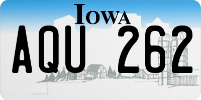 IA license plate AQU262