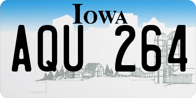 IA license plate AQU264