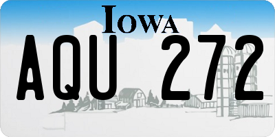 IA license plate AQU272