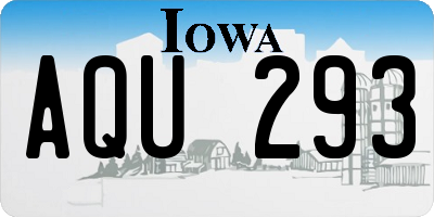 IA license plate AQU293