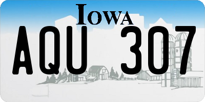 IA license plate AQU307
