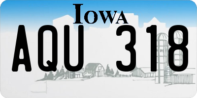 IA license plate AQU318