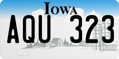 IA license plate AQU323