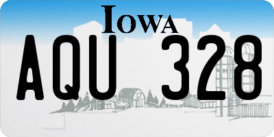 IA license plate AQU328