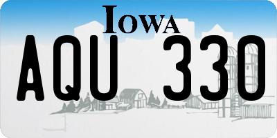 IA license plate AQU330
