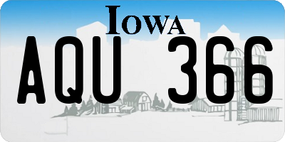 IA license plate AQU366