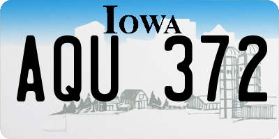 IA license plate AQU372