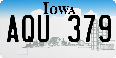 IA license plate AQU379