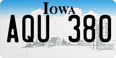 IA license plate AQU380