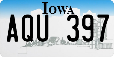 IA license plate AQU397