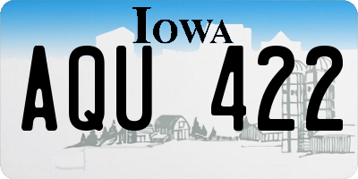 IA license plate AQU422